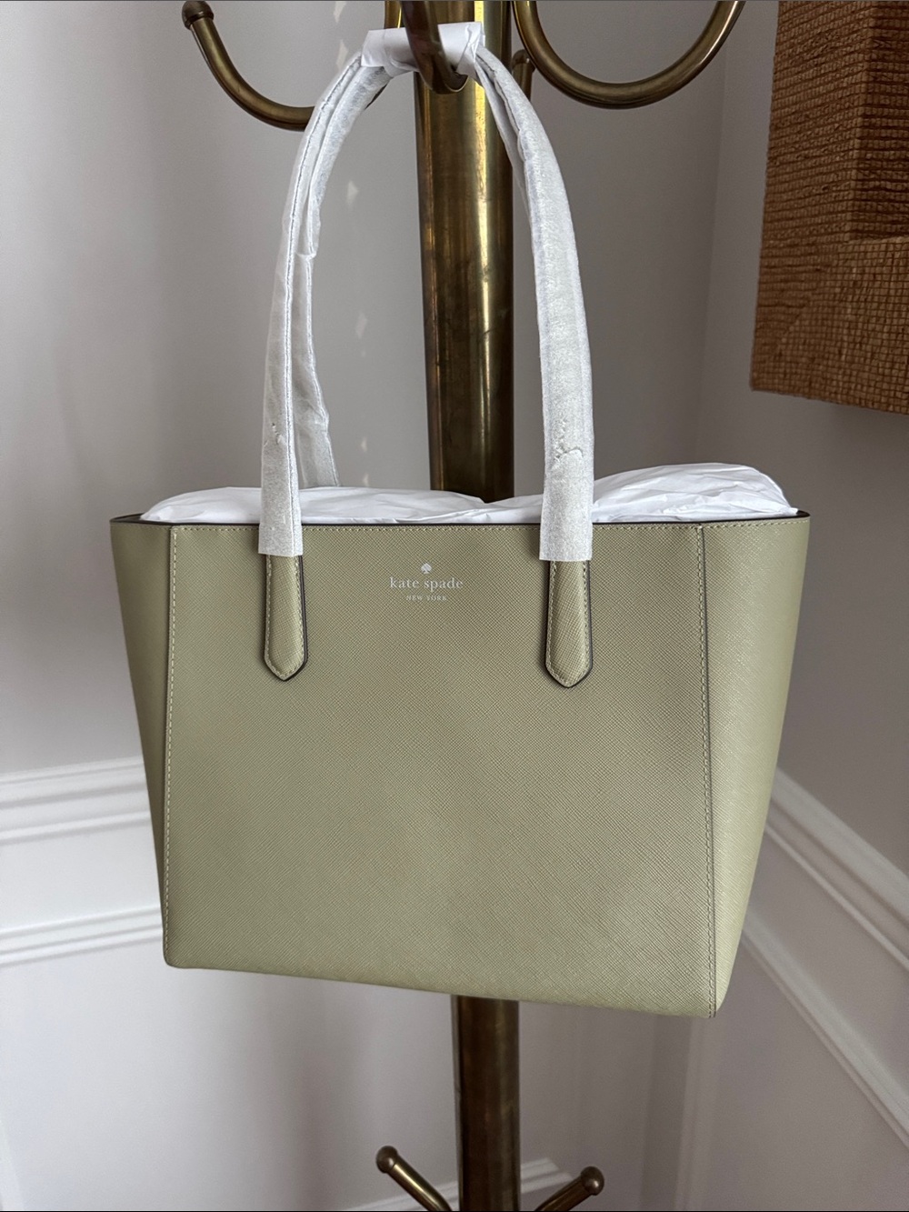 kate spade Olive Green Saffiano Leather Tote